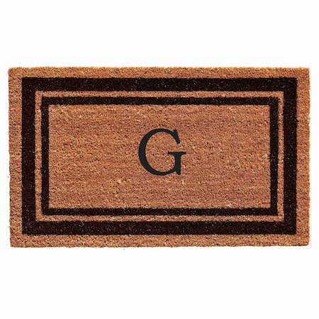 Calloway Mills Monogram Door Mat, Natural, Black, 18 in W x 30 in L 152961830G